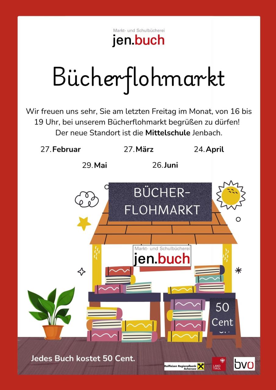 Plakat Bücherflohmarkt
