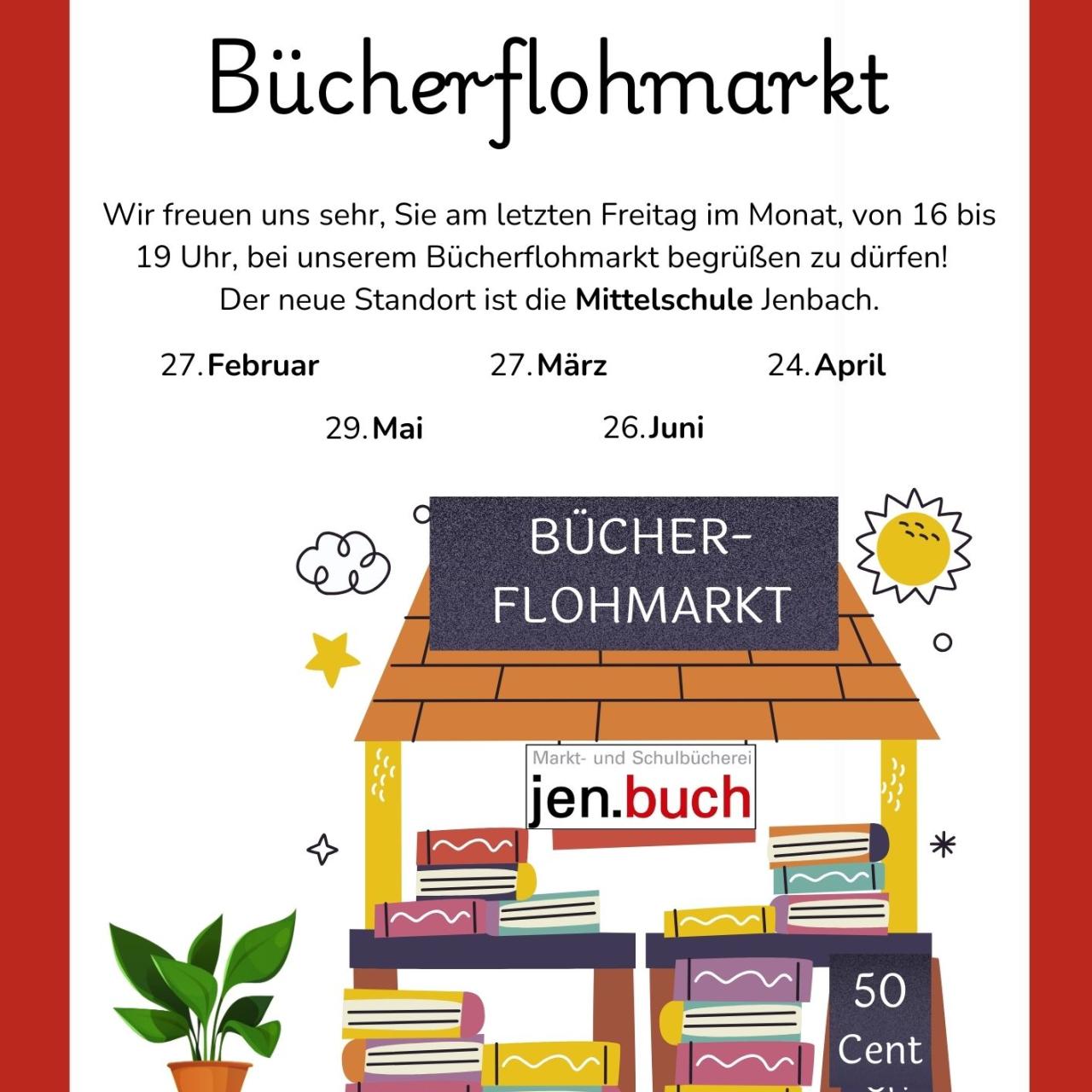 Plakat Bücherflohmarkt